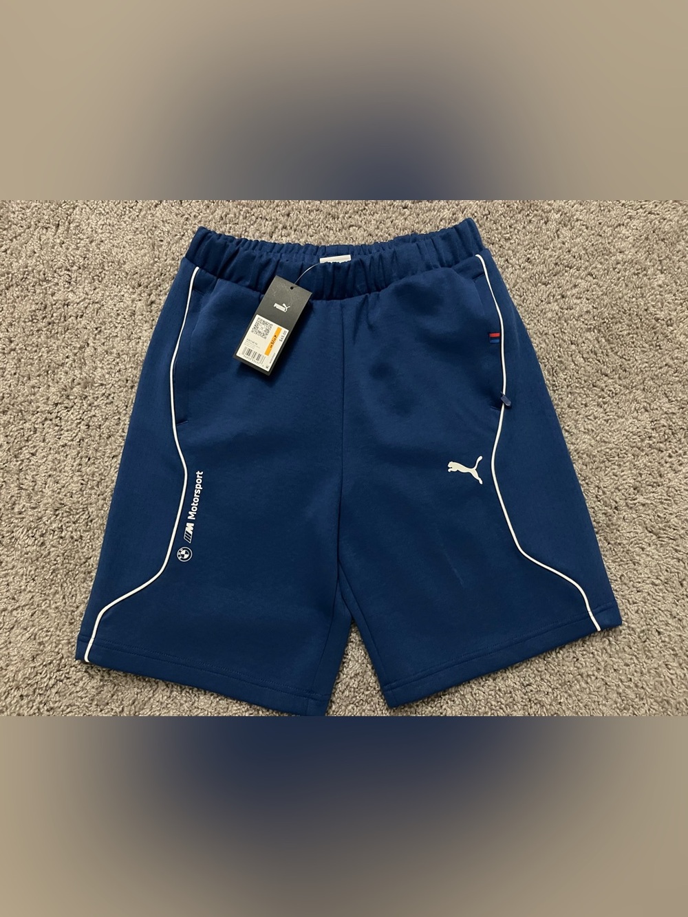 Puma Mens BMW MMS M Motorsport Fleece Sweatshorts Pro Blue Size Small 624148_04